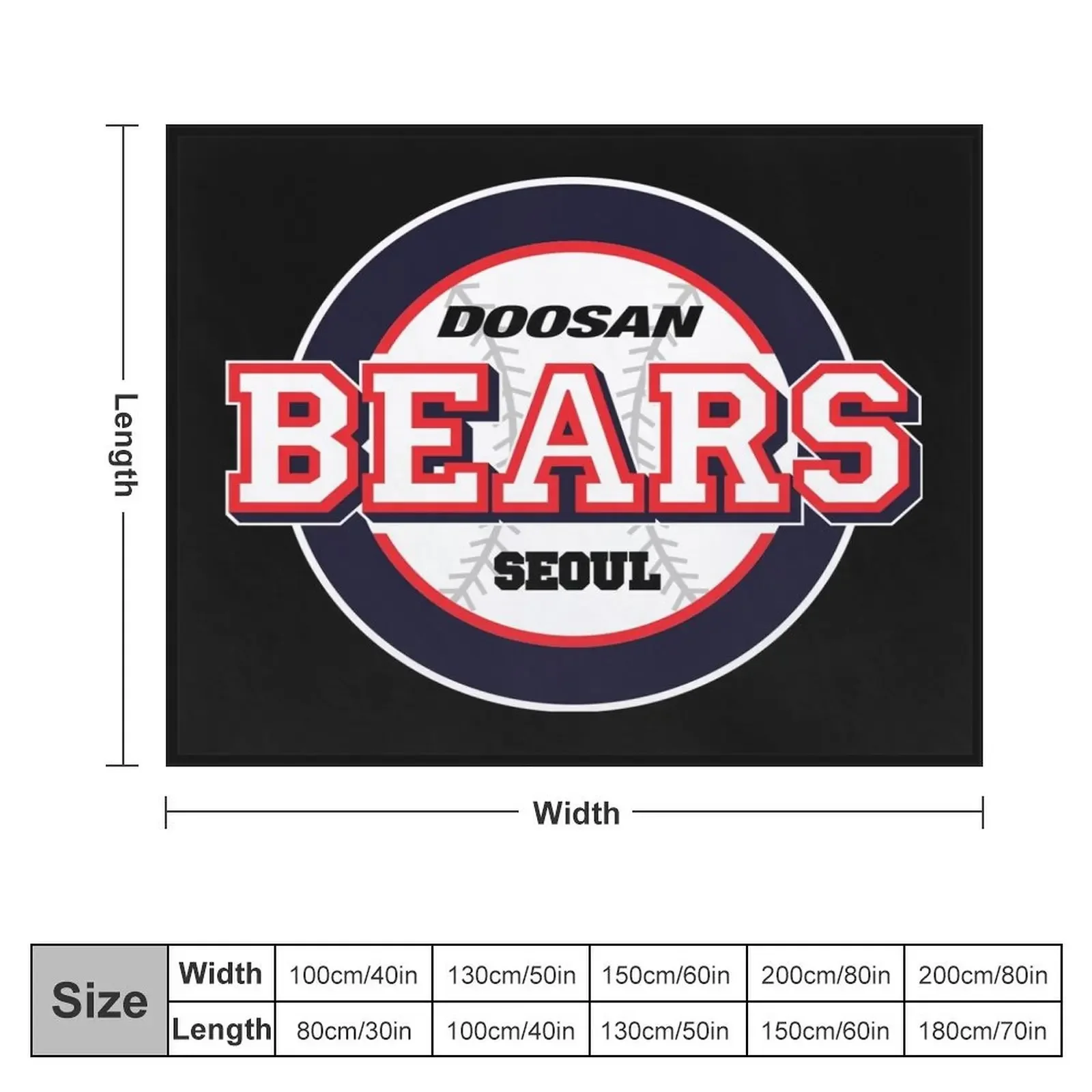 DOOSAN BEARS Throw Blanket Decoratives blankets ands Comforter Blankets