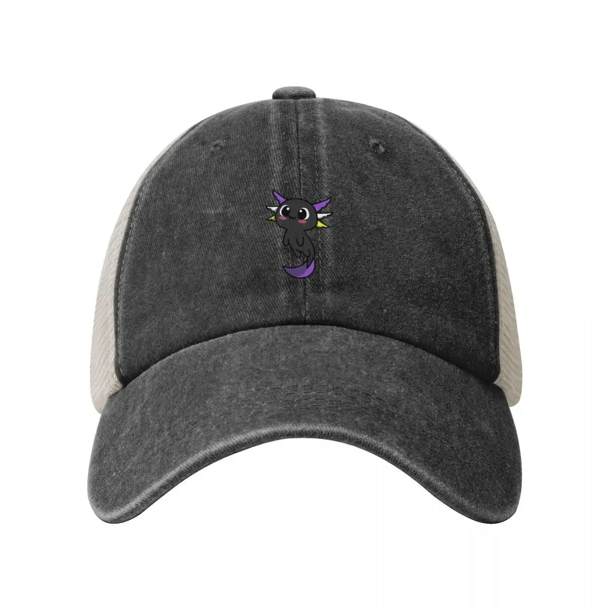 Pride Axolotl-Nonbinary Baseball Cap Streetwear New In The Hat Kids Hat Men Golf Wear Women's