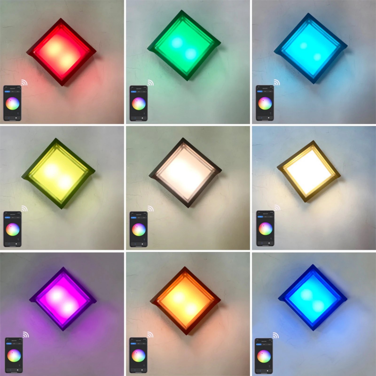 Imagem -03 - Lâmpada de Parede Led Impermeável com Sensor de Movimento Rgb Rgbw Exterior Corredor Varanda Luzes do Jardim Luzes Brancas Quentes Ip65 ac 85265v 5w 9w 15w