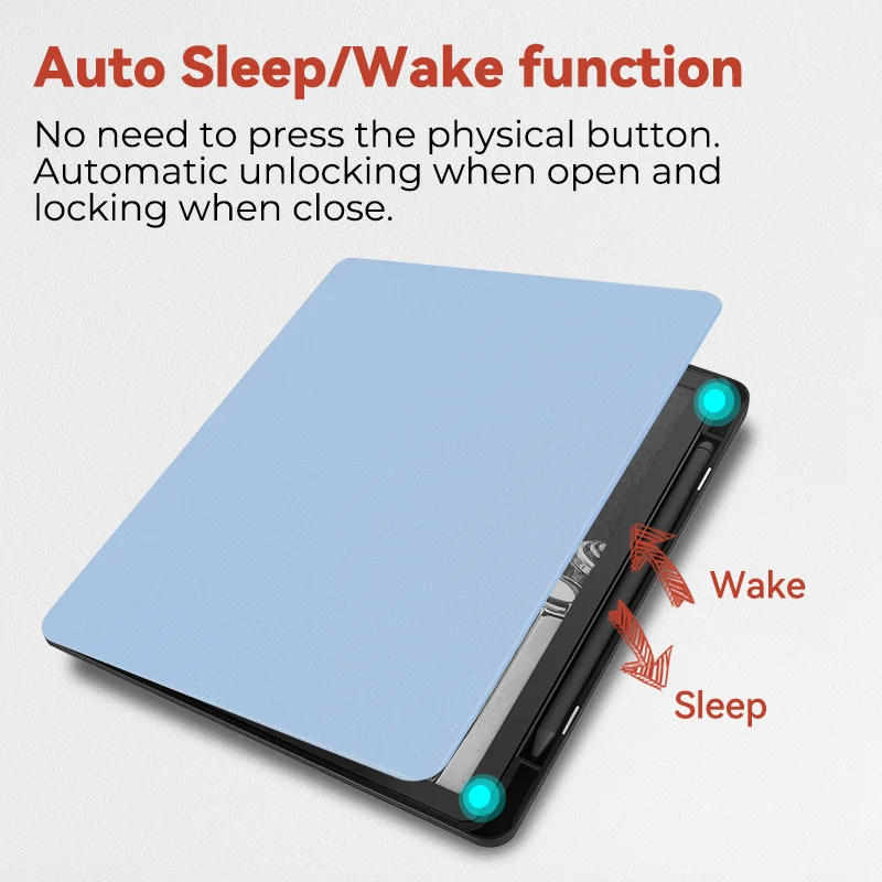 Twosheep Case for Kindle Scribe 2024 and 2022 Hard Shell Magnetic Flip Auto Sleep Wake with Pen Holder 10.2-inch solid color