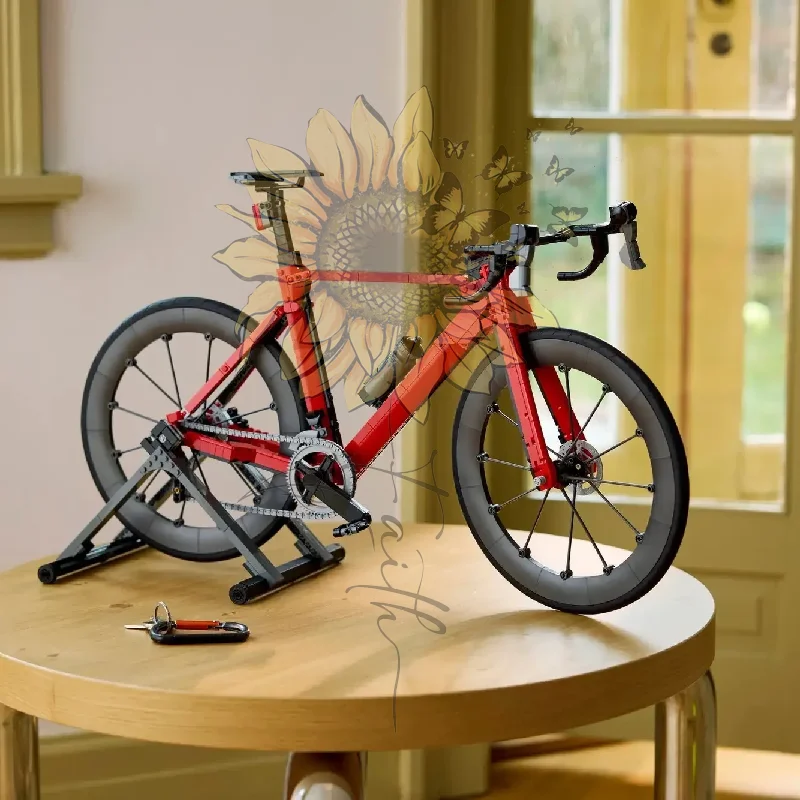 Lot de 1015 pièces de blocs de construction créatifs pour vélo de route, modèle à assembler, décoration de bureau, cadeau d'anniversaire pour adultes