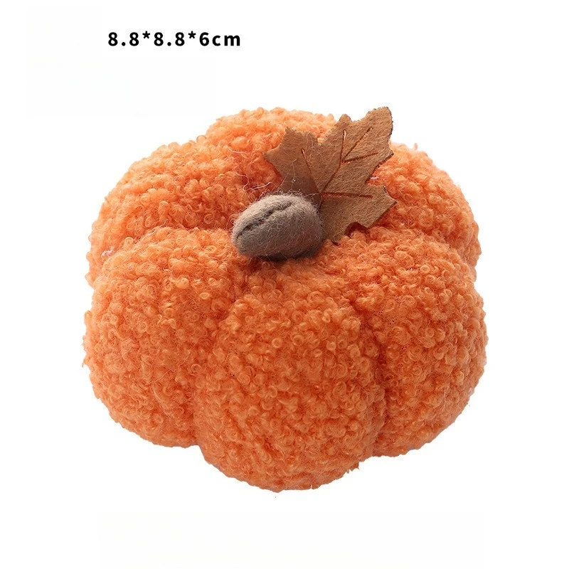 Fluffy Pumpkin Plush Halloween Pumpkin Decor Seasonal Home Accents for Birthday Thanksgiving And Party Favors Decoration Gift. view 4