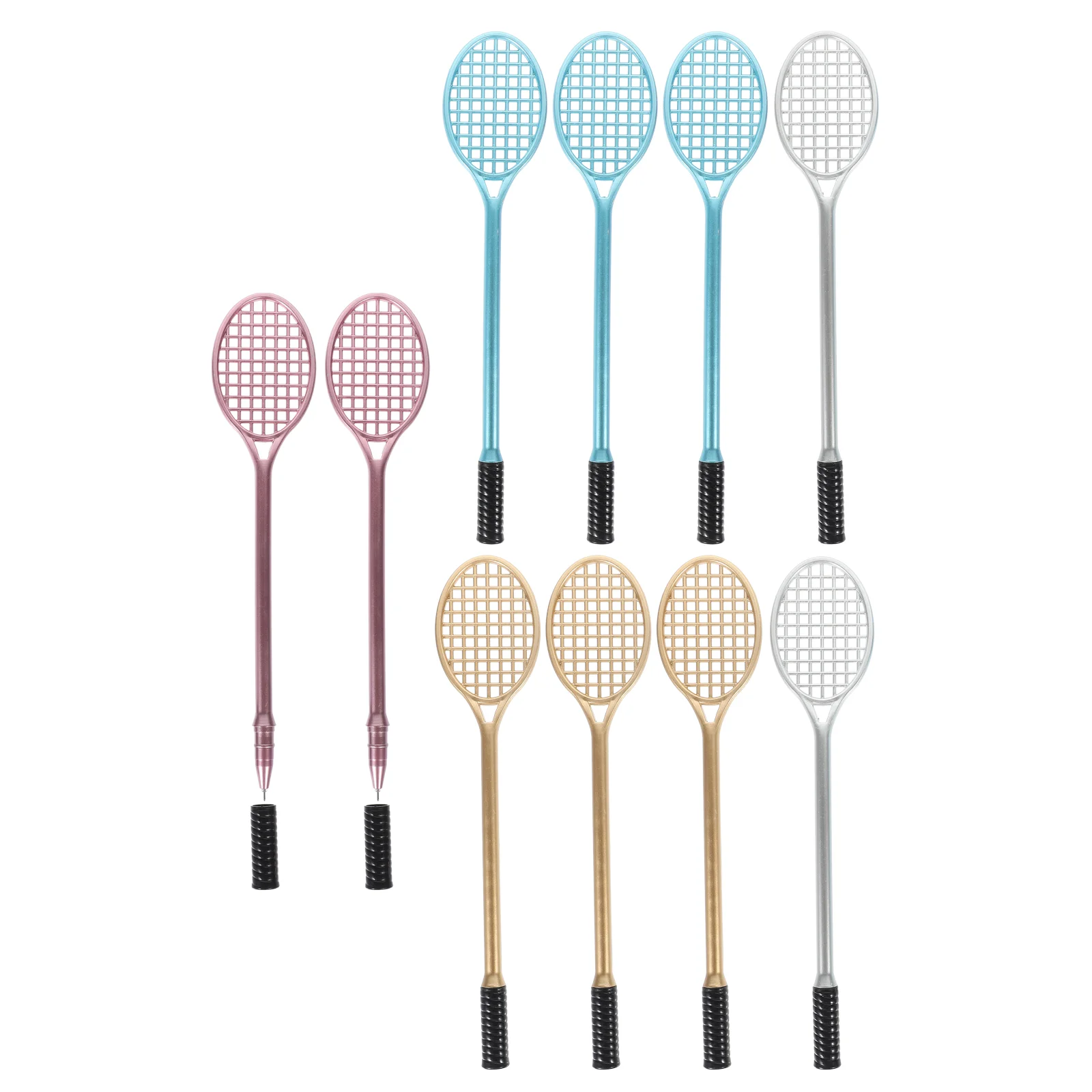 10 Pcs Children Gel Pen Badminton Racket Ink Pens Cute Novelty Adorable Tennis Student