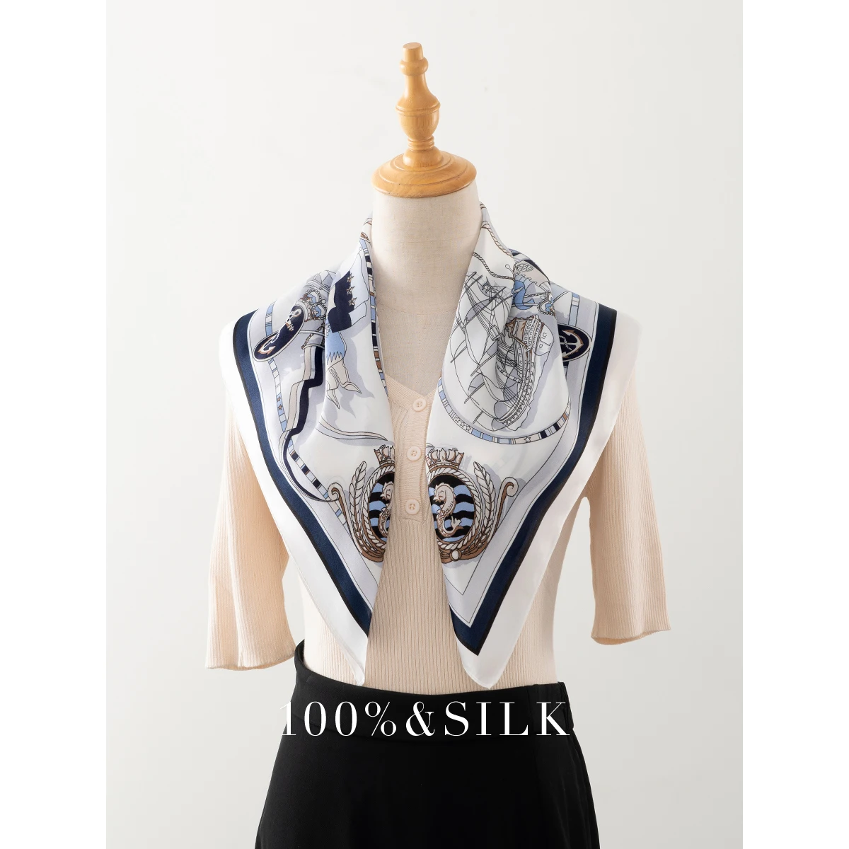 

Шелковый платок-каре из 100% натурального шелка для женщин, шелковый платок на шею, бандана, платок для волос, 53x53 см