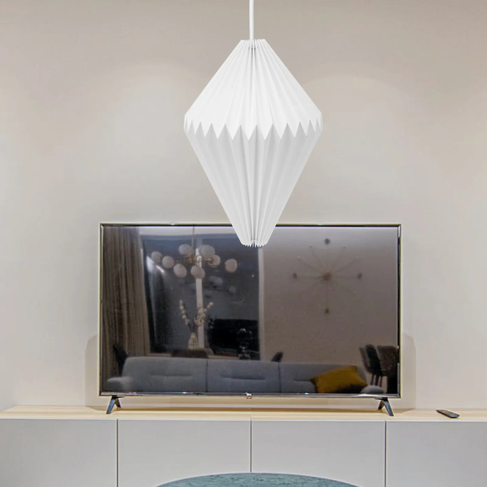 

Складной абажур в стиле оригами, декоративный светильник в скандинавском стиле, аксессуар для дома, современный минималистичный рассеивающий светильник