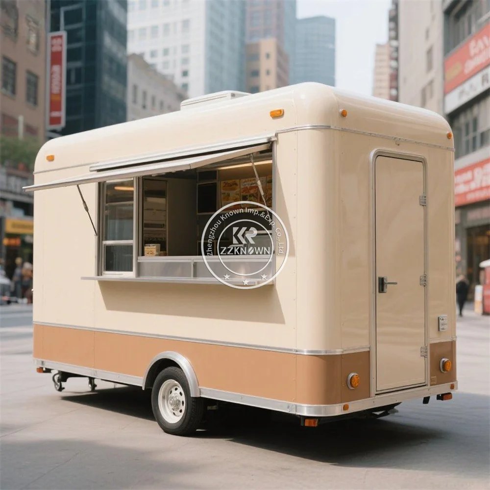 

Концессионная мобильная тележка для хот-догов, прицеп для фаст-фуда, полностью оборудованная уличная тележка для мороженого, грузовик для общественного питания на заказ, продажа