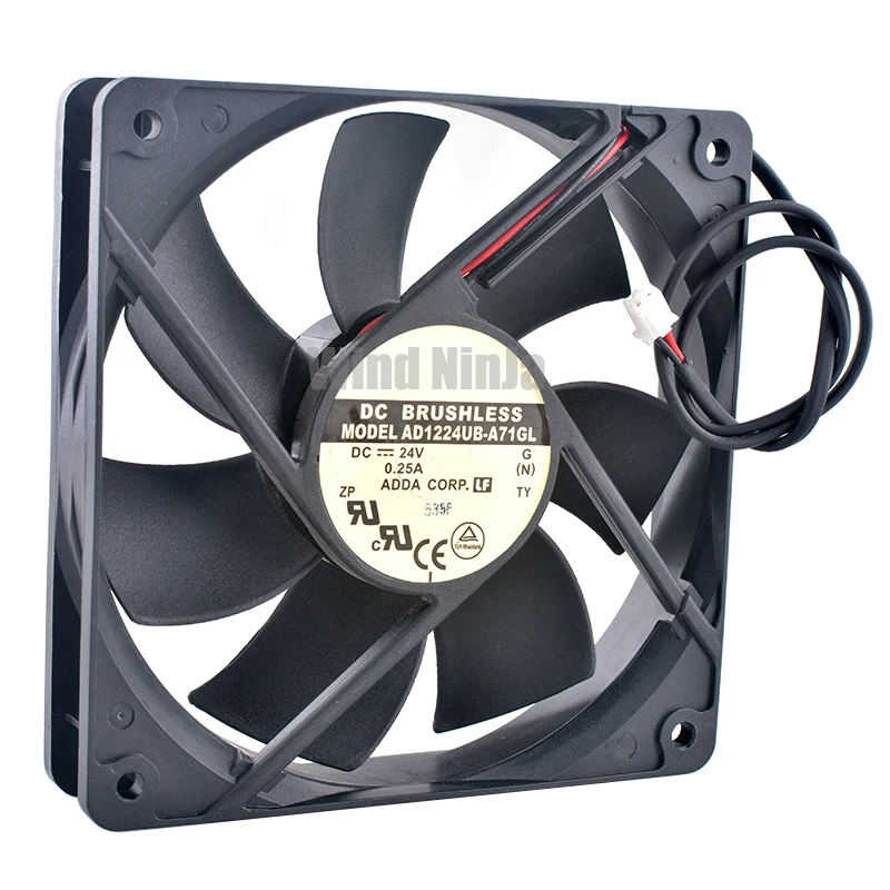 

AD1224UB-A71GL 12cm 120mm fan 120x120x25mm DC24V 0.25A 2pin Dual ball bearing cooling fan for frequency converter power supply