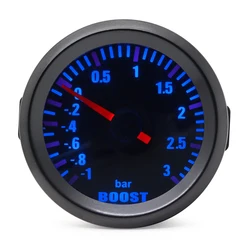 Jauge universelle Turbo Boost pour voiture, compteur automatique, LED bleue, 3.0 bar, 2 