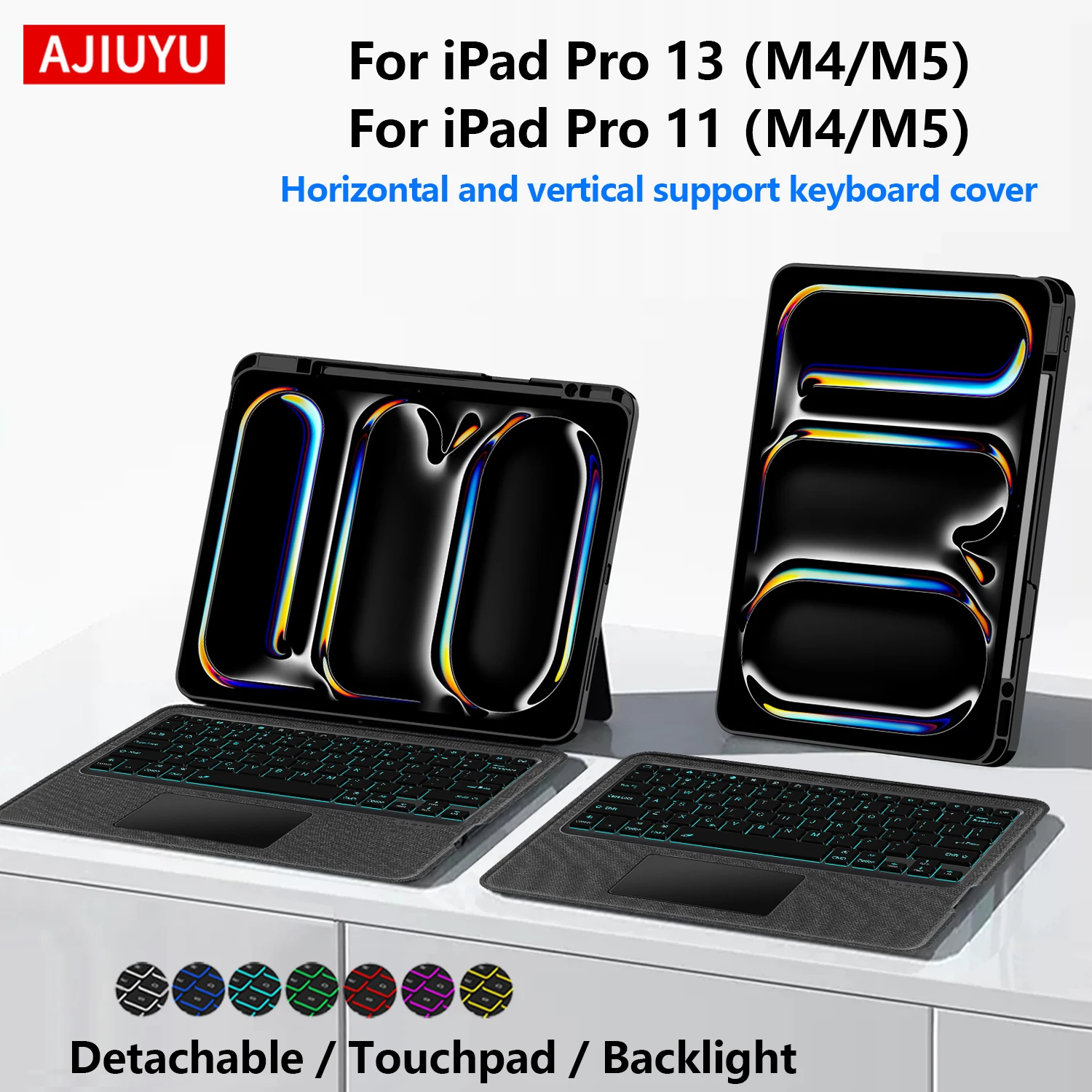 Touchpad Backlight Keyboard Case For iPad Pro 13 M5 M4 13