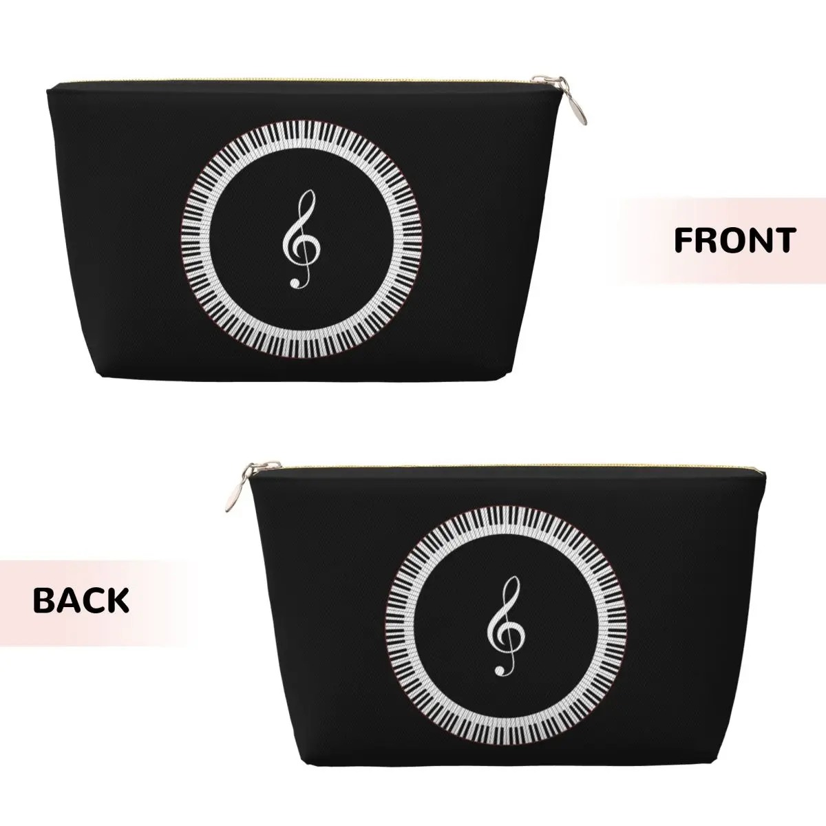 Custom Piano Keyboard Musical Notes Toiletry Bag Women Makeup Cosmetic Organizer Lady Beauty Storage Dopp Kit Box