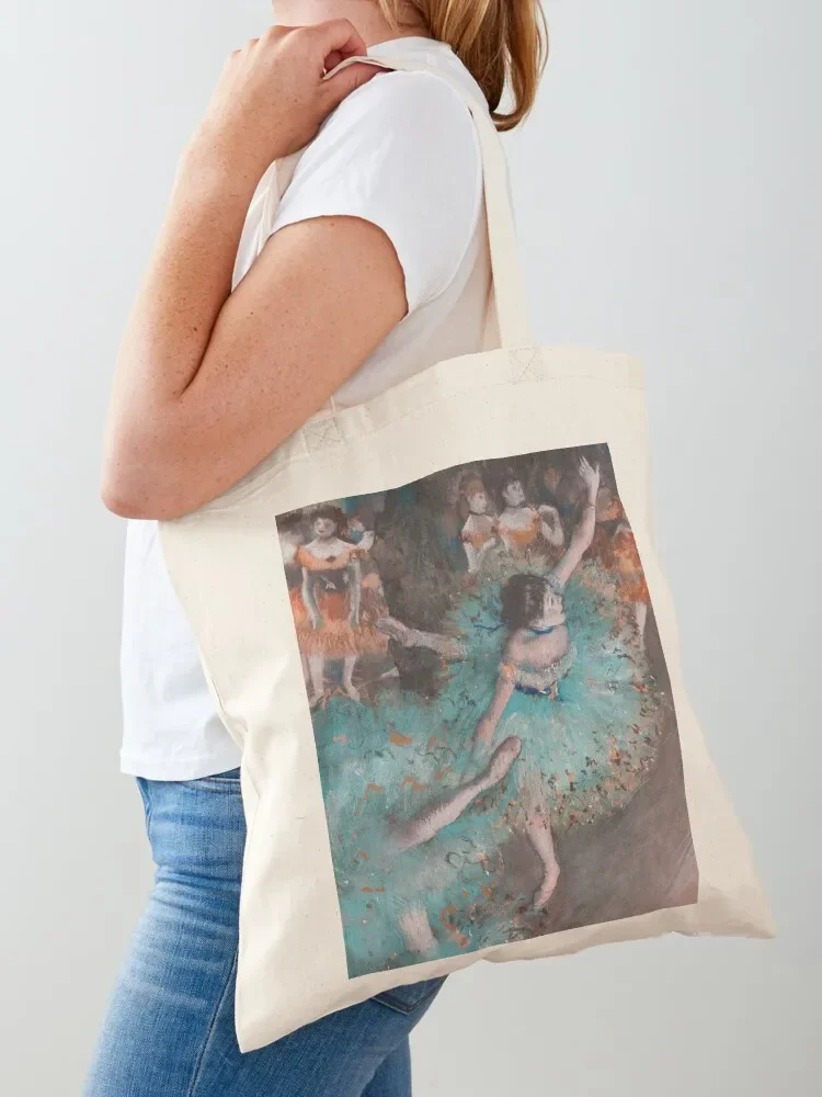 Edgar Degas Swaying Dancer Green Dancer Tote Bag supermarket folding bag canvas tote bags custom tote bag Women's bags