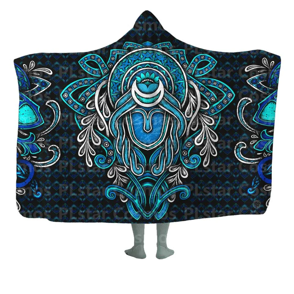 Frigg Hooded Blanket 3D All Over Printed Wearable Blanket for Men and Women Adults Kids Fleece Blanket