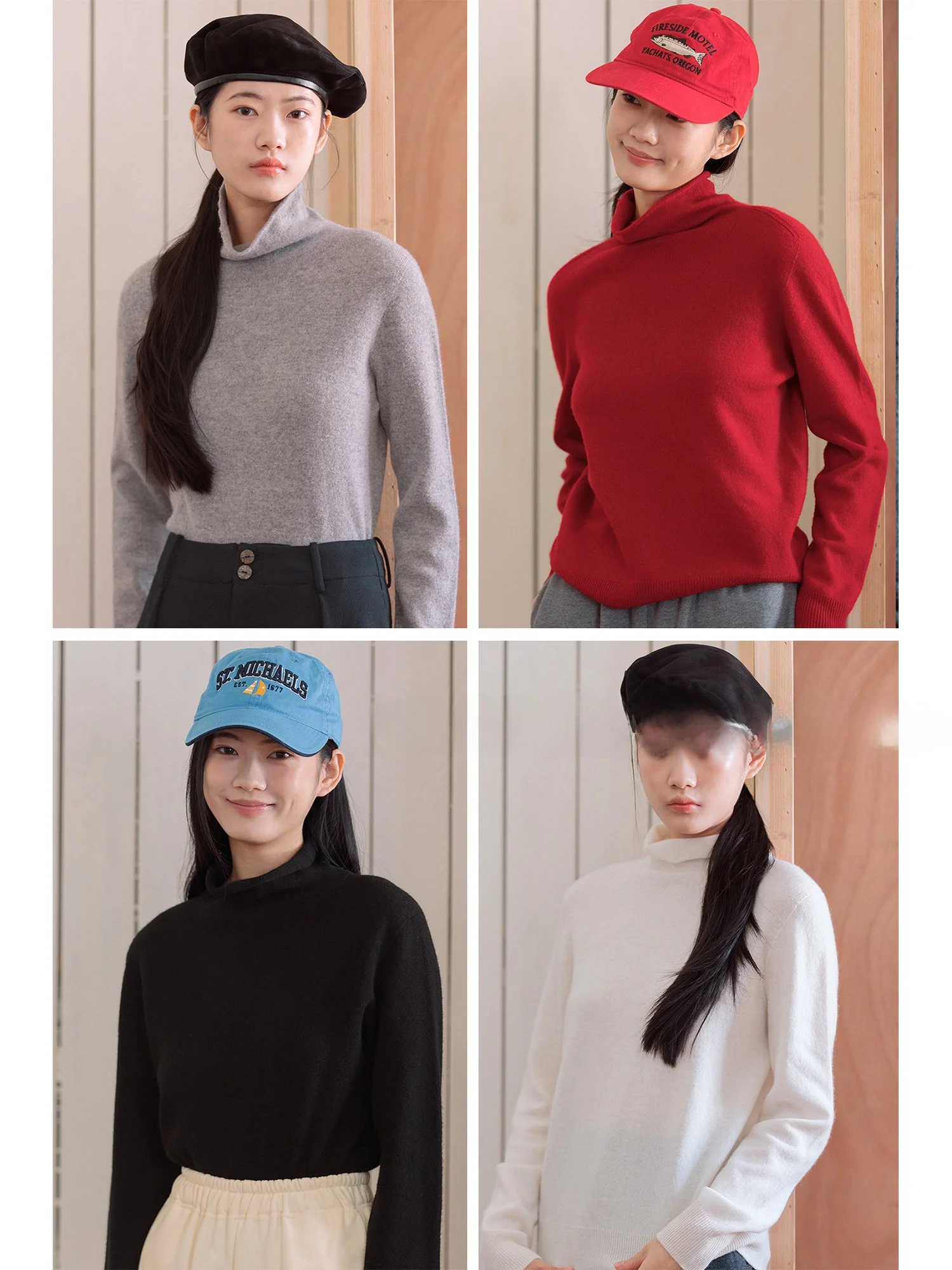 

Женский повседневный вязаный зимний свитер-пальто DingDongMa ENCORE BASIC Series из шерсти и кашемира, цельный, базовый слой