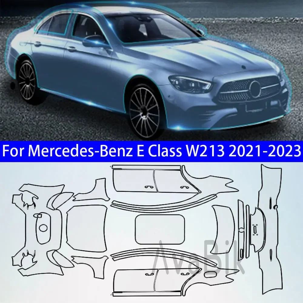 

Transparent TPU Protection Film Pre Cut for Mercedes Benz E Class W213 20212022 2023 PPF Paint Clear Anti Scratch Sticker