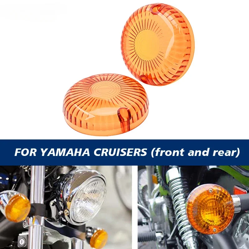 Cubierta de lente de intermitentes para motocicleta, 2 uds., para yamaha v-star 1100 650 v-max vmax v max, cruceros clásicos personalizados de