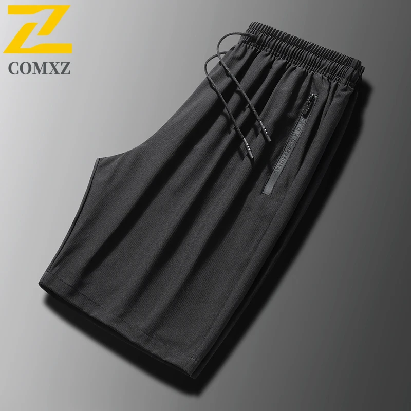 

Ice Silk Casual Men's Pants Lightweight Breathable Loose Air Conditioning Sports Shorts Elastic Waist Running and Fitness Shorts