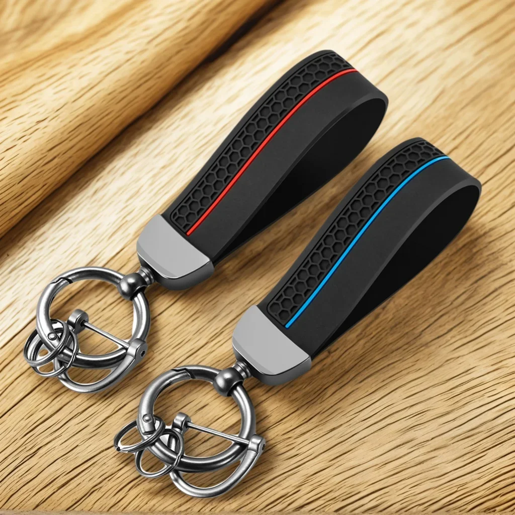 جديد سيليكون سلاسل المفاتيح للنساء الرجال حزام خصر مشبك حلقة تسلق سيارة قلادة سلسلة مفاتيح خواتم كيرينغ حقيبة الهدايا