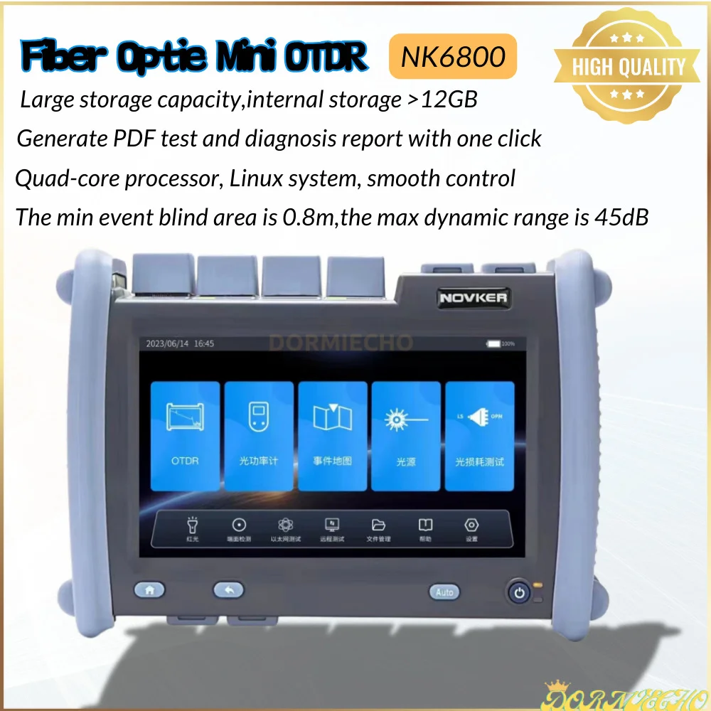 

NK6800-S0 High-performance Fiber Optic New OTDR 7 Inch Color Screen NK6800 China Brand OTDR Generate PDF One Click