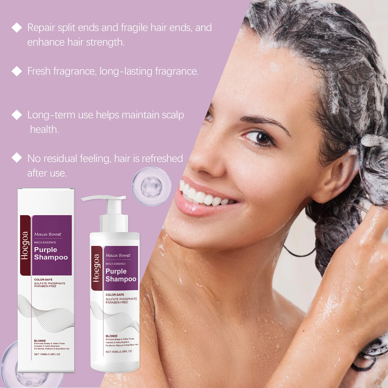 Purple Hair Shampoo Gentle Cle - Purple Toning Shampoo review and price