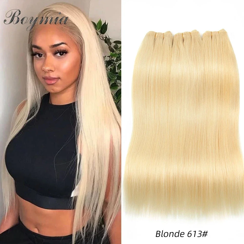 

Blondes Bundles Straight Human Hair Bundle 12"-24" Honey Blonde P4 27 Virgin Remy Human Hair Bundles For Black Women 50g/pc