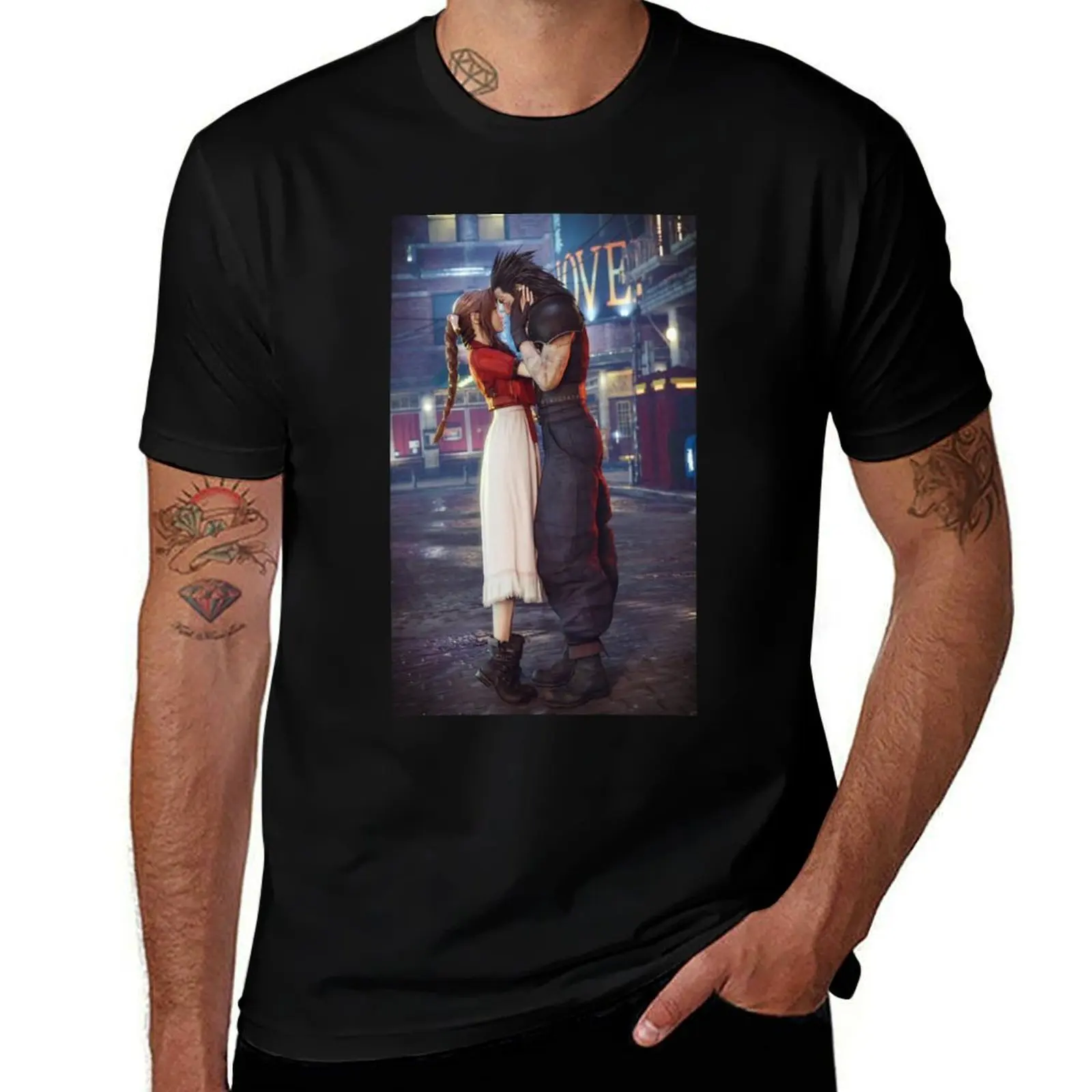 aerith T-Shirt Soft Stretch Short Sleeve Top T-Shirt