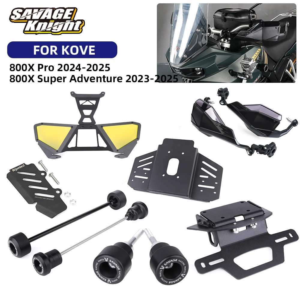 

For Kove 800X Pro Super Adventure Motorcycle Accessories License Plate Bracket GPS Holder Wheel Frame Crash Slider Handguard