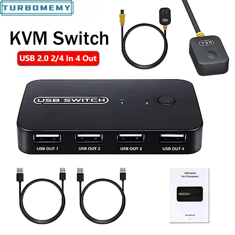 Usb Switcher 2.0 Computer Hosts Share Keyboard And Mouse Sharing Printer Laptop Data Transmission HUB  Usb Splitter Printer