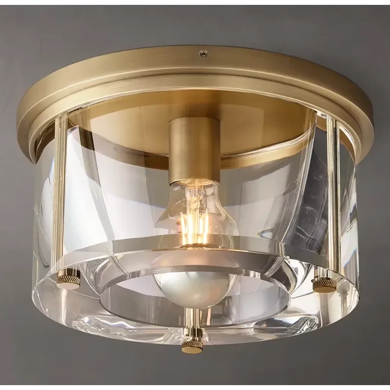 American luxury crystal square ceiling light flush installation ceiling light stairs restaurant bedroom wedding