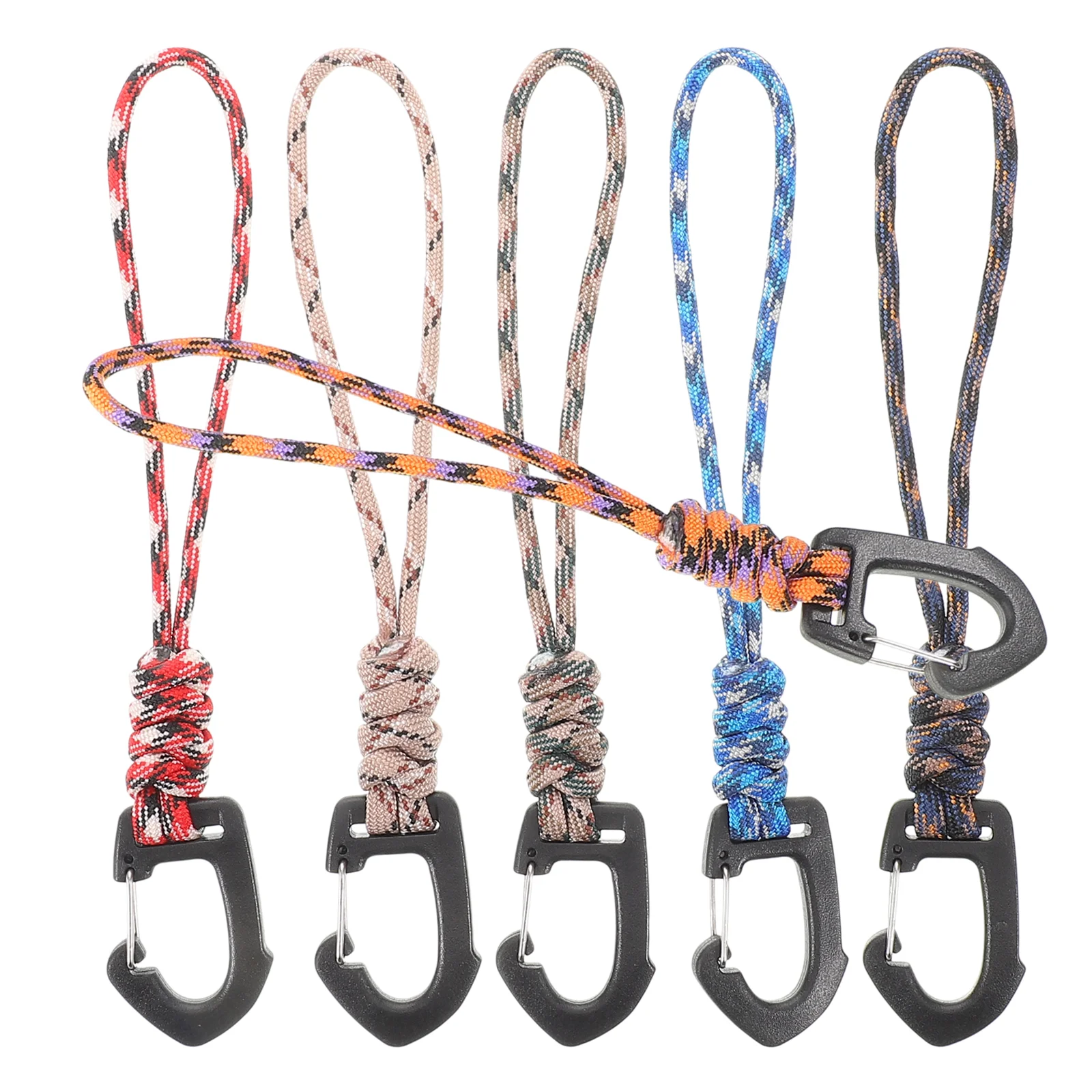 

6 Pcs Key Lanyard Holder Controller Stand Tai Chi Sword Bracket Canister Booth Thread Wristlet Multifunction