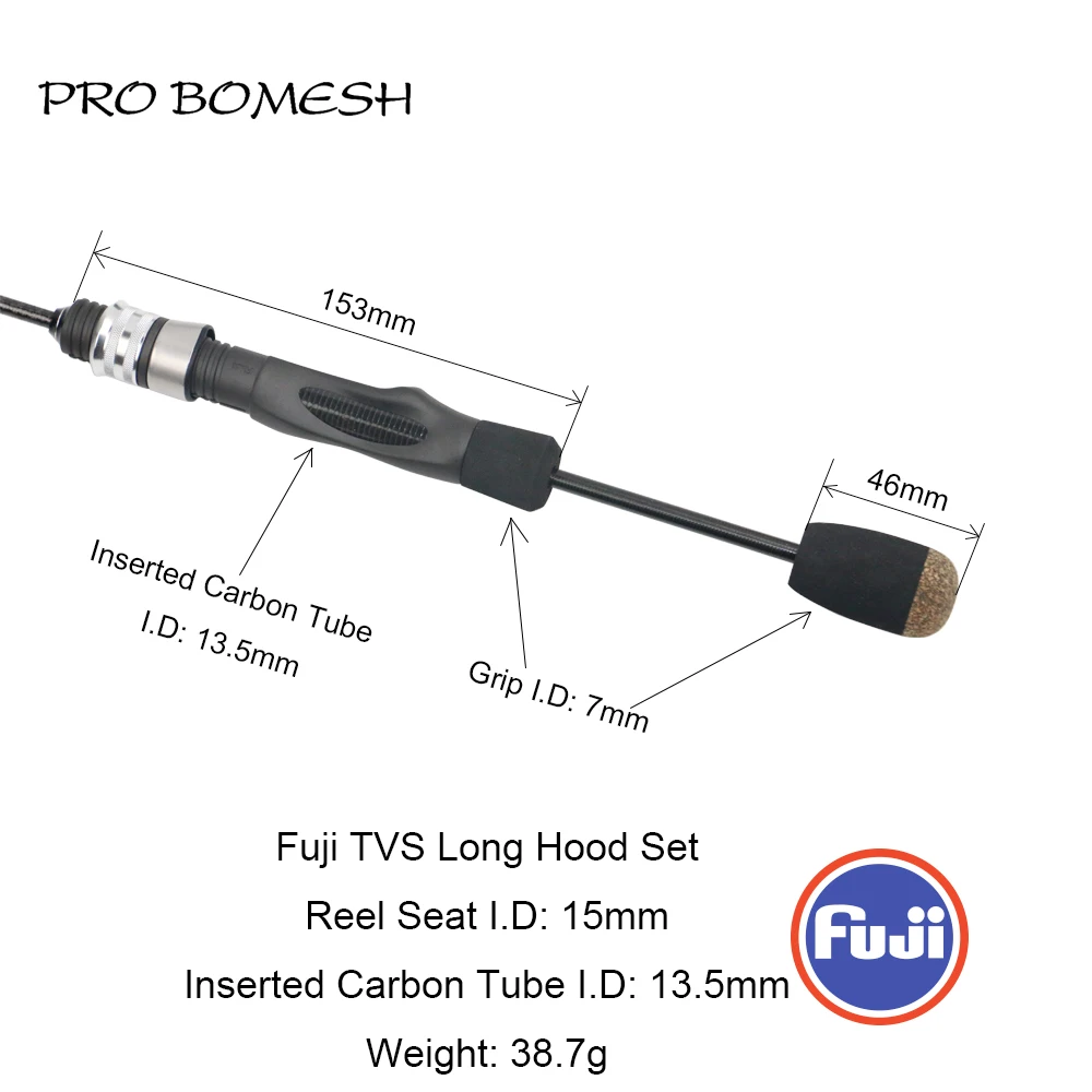 Pro Bomesh Fuji TVS IPS VSS Reel Seat EVA Spinning Handle Kit DIY Trout Fishing Rod Building Component Accessory