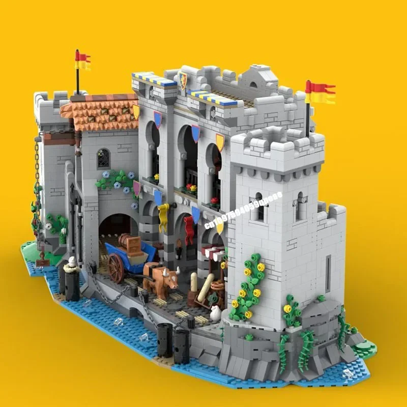 NEW 3564PCS MOC10305 European Medieval Street View Fortified Port Model Custom Puzzle DIY creative ideas Kid Toy Birthday Gift