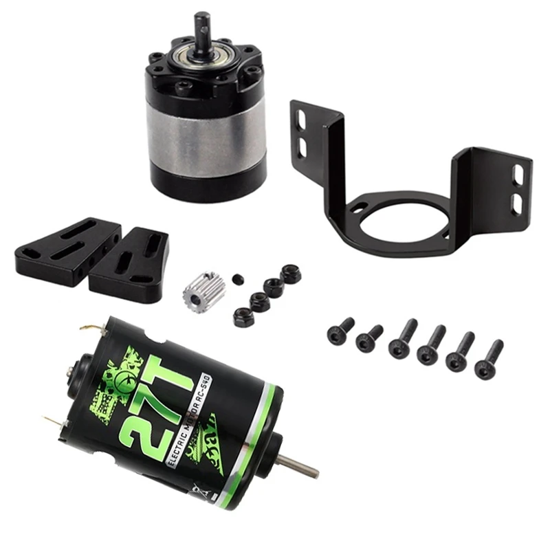 540 Brushed Motor With 1:5 Reduction Gearbox For 1/14 Trailer 1/10 RC Car Crawler Axial SCX10 Traxxas TRX4