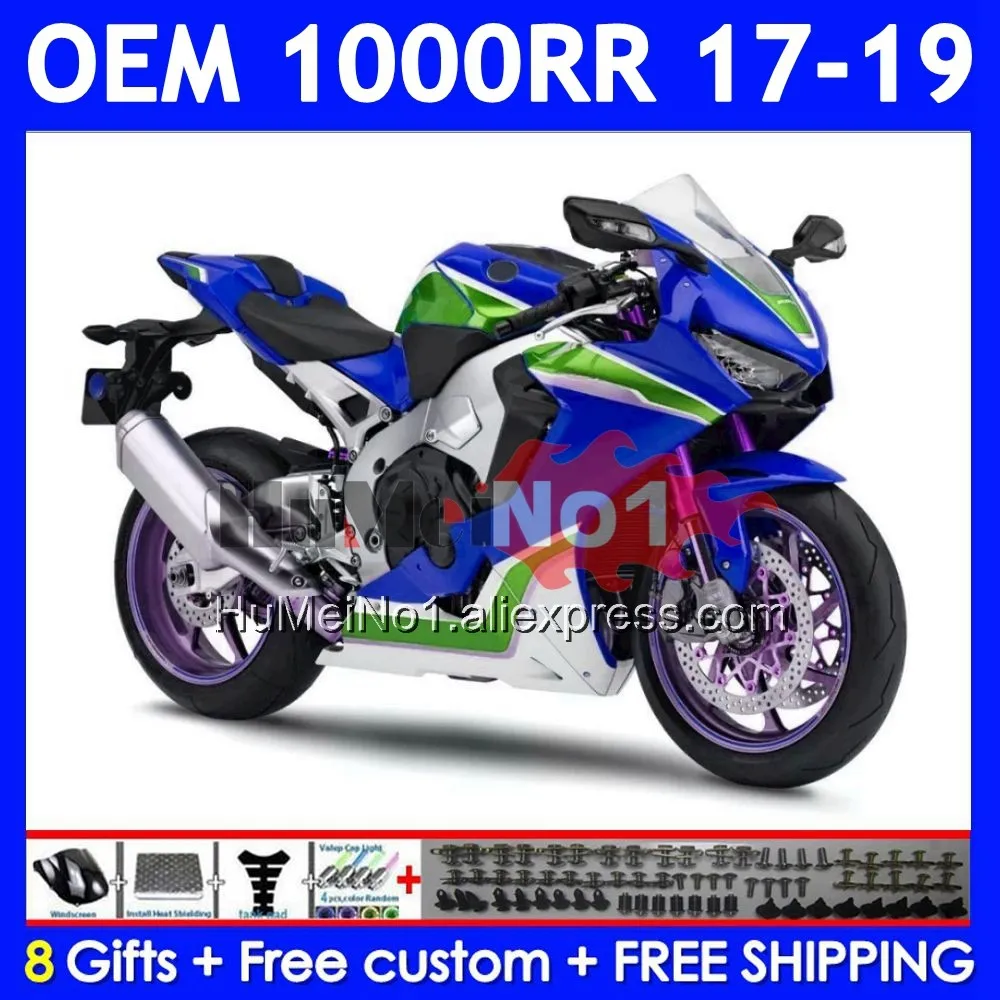 Injection Body For HONDA CBR1000 CBR 1000 RR CC CBR1000RR Green blue 17 18 19 63No.83 CBR 1000CC 1000RR 2017 2018 2019 Fairing