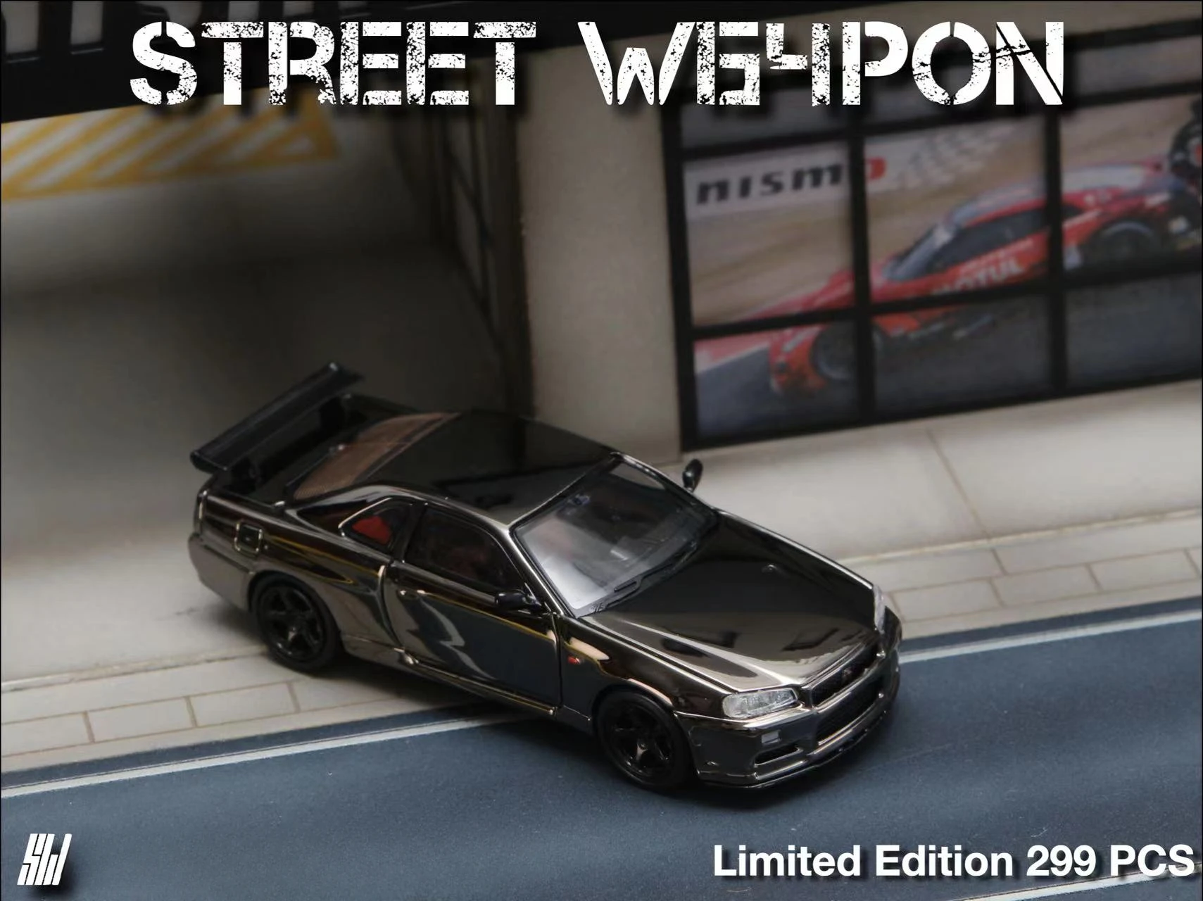 

Street Weapon SW 1:64 R34 V-SPEC-II Electroplated limited299 Model Car