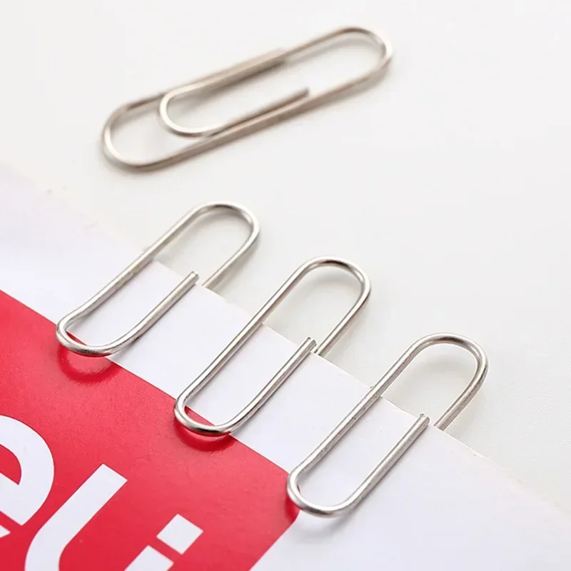 

200Pcs/Set Thicken Metal Paper Clips Document Storage Paperclips Notebook Memo Pad Filing Bookmark Binder School Office Supply