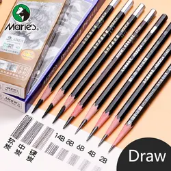 Lápiz de dibujo HB 2H 4H 6H 1B 12B10B 8B 7B 6B 5B 4B 3B 2B, lápiz de Prueba de Práctica profesional de arte escolar de alta calidad, 1 unidad