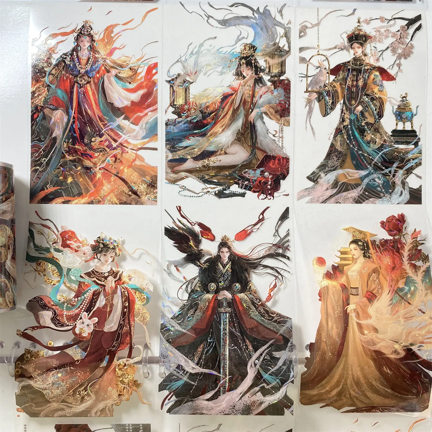 Elegant Wedding Figures Ancient Style PET Washi Tape, Character Decorative Sticker for Journal, Scrapbooking, DIY Craft