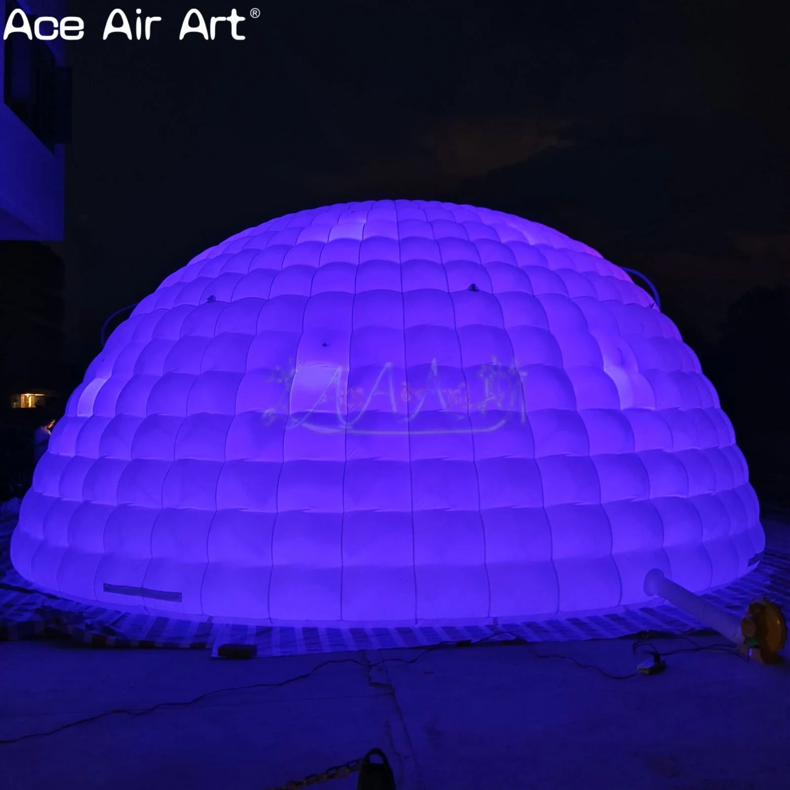 Tenda de cúpula inflável de 8m de diâmetro, iluminação led gigante, balão de iurta iglu, cúpula inflável gigante para eventos e festas