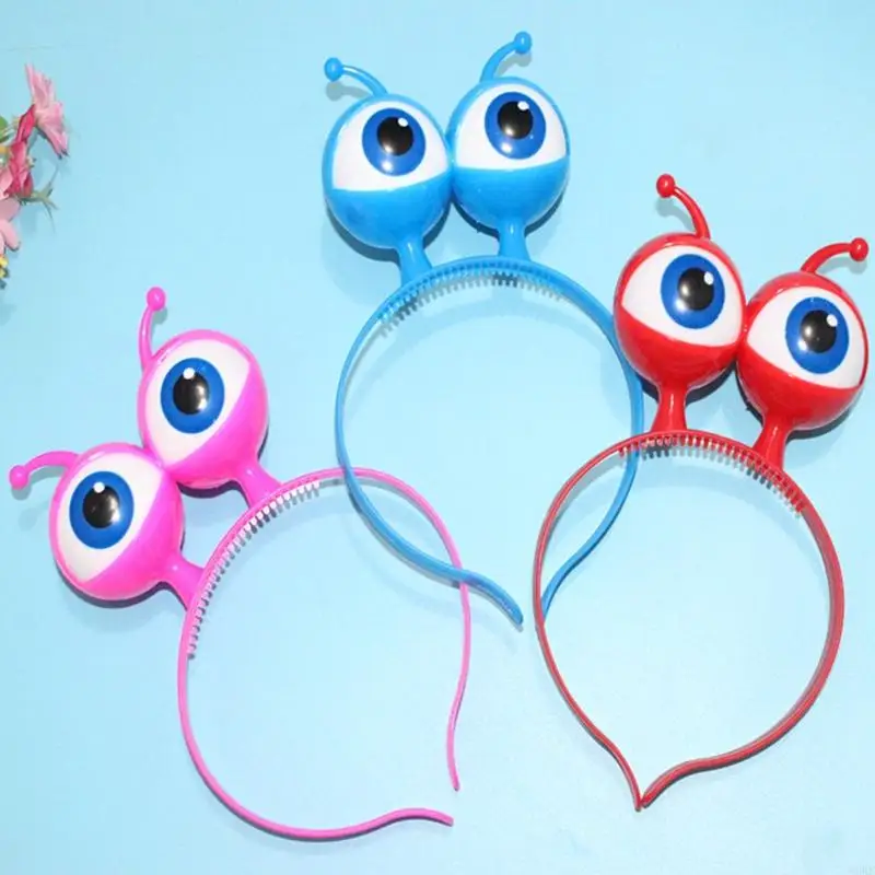 W8KF Ngoài Hành Tinh Nhãn Cầu Tóc Vòng, Nhấp Nháy Phát Sáng Đầu Đèn LED Lên Hairbands Phụ Kiện Tóc Phát Sáng Dự Tiệc Cho Trẻ