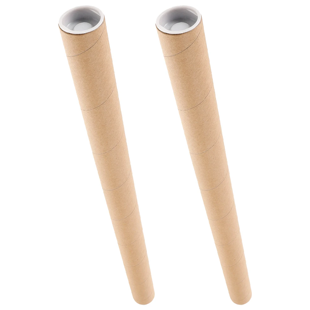 

2pcs Paper Tubes Cardboard Cylinder Packaging Print Shipping Tube Poster Holder Mailer Drawing Storage Craft Paperboard
