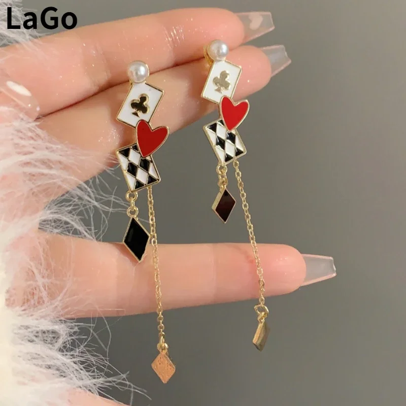 Modern Jewelry 925 Silver Needle Sweet Korean Temperament Splicing Color Tassel Earrings For Women Fashion Accessories Hot Sale