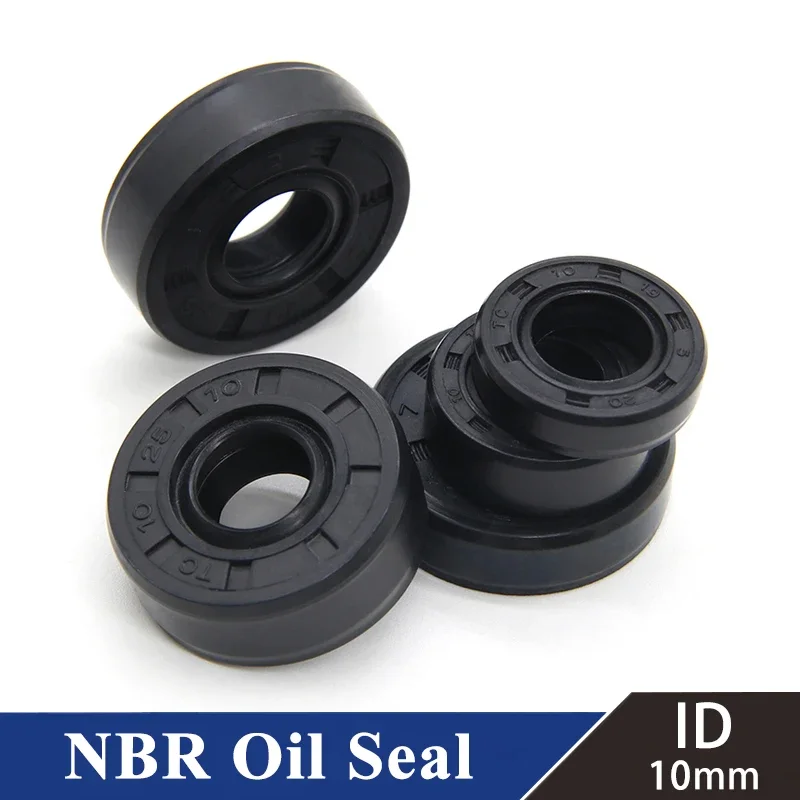 

ID 10mm NBR Nitrile Rubber Oil Seal TC-10*17/18/19/20/22/25/26*5/7/8/10mm Nitrile Rubber Shaft Double Lip Oil Seals