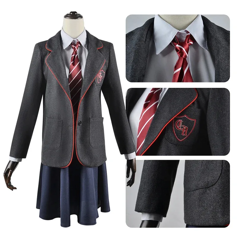 qq34Movie رولد دال الموسيقية تأثيري ازياء ماتيلدا زي مدرسي للأطفال فتاة النساء هالوين ملابس للحفلات Su #4