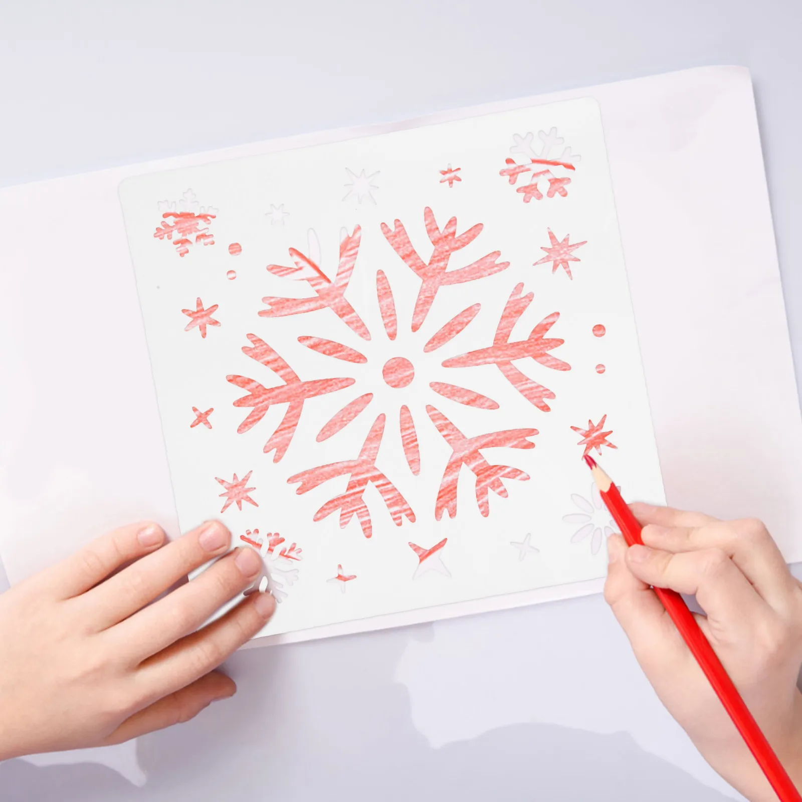 

6Pcs Templates Reusable Plastic Stencils for Teens Safe Washable DIY Craft Projects Drawing Painting Wall Decor Art