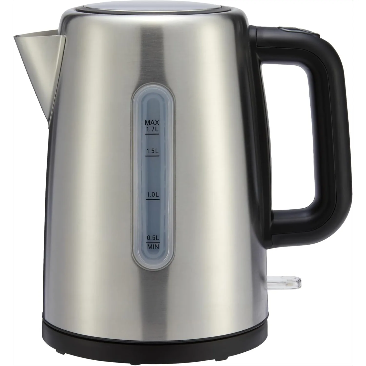 

Stainless Steel Electric Kettle, 1.8-Quart (1.7 Liter), 1500 Watts, BPA-Free, Black and Silver