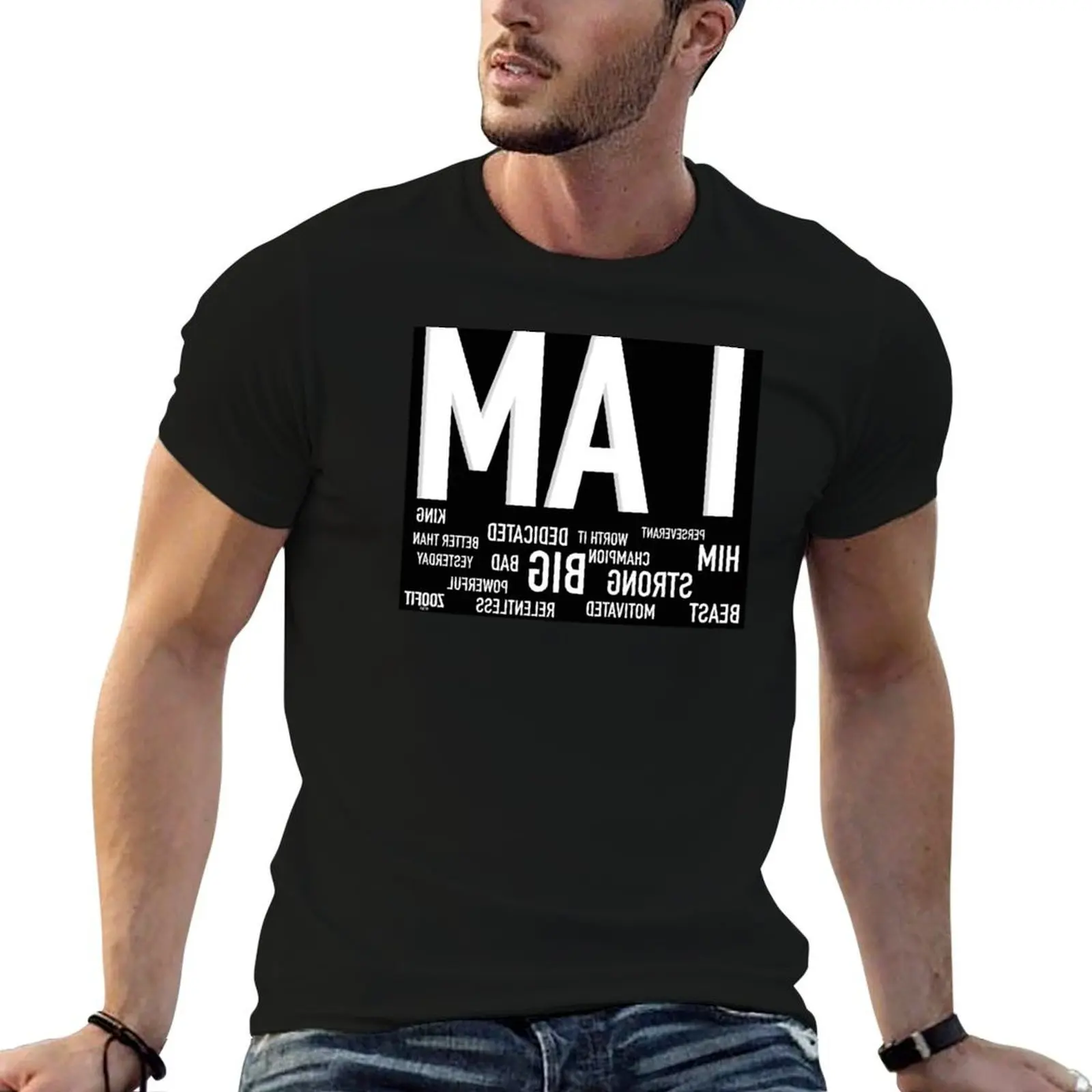 

ZOOFIT: AFFIRMATIONS (MIRRORED TEXT) T-Shirt funny t shirts man g man t shirts for men T-Shirt
