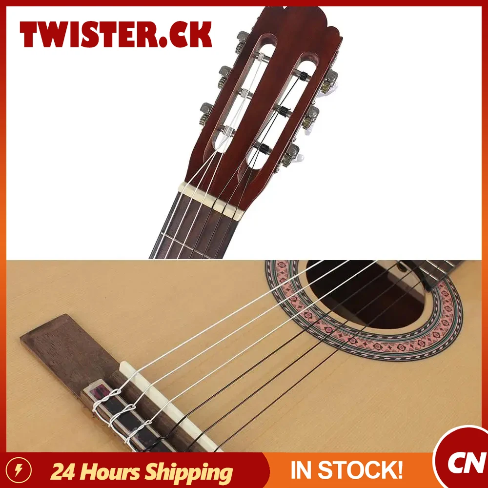 6 szt. Zestaw gitara klasyczna struna gitarowa z struna gitarowa rdzeniem czarny Nylon posrebrzana miedź 1.-6. Drop Shipping