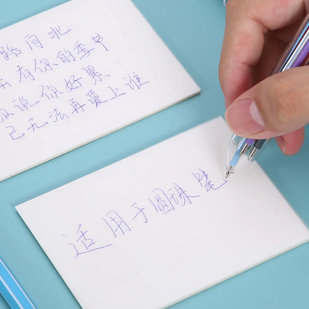 Transparent Waterproof Memo Pads For Students Office Message Leaving Notes Adhesive Reminder Multipurpose