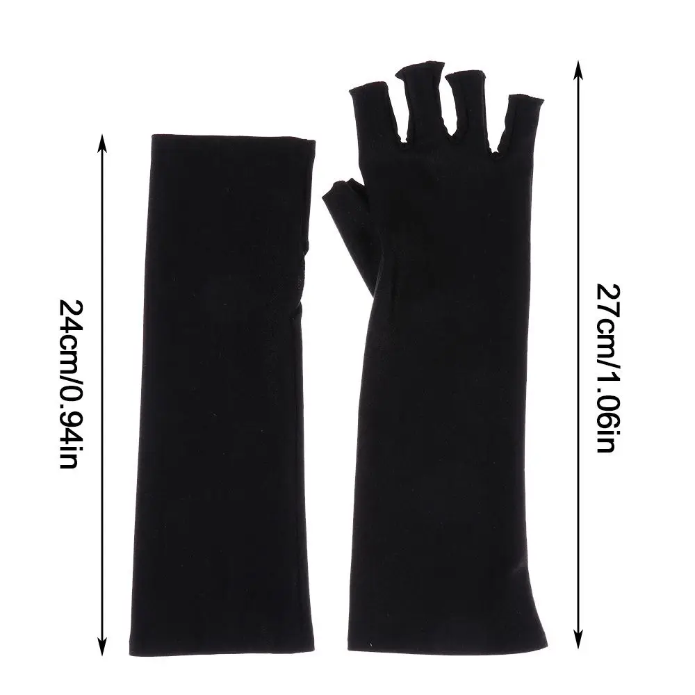 Women Driving Accessories Cycling Solid Mittens Fingerless Sunscreen Protection Long Gloves Half Finger Sleeves