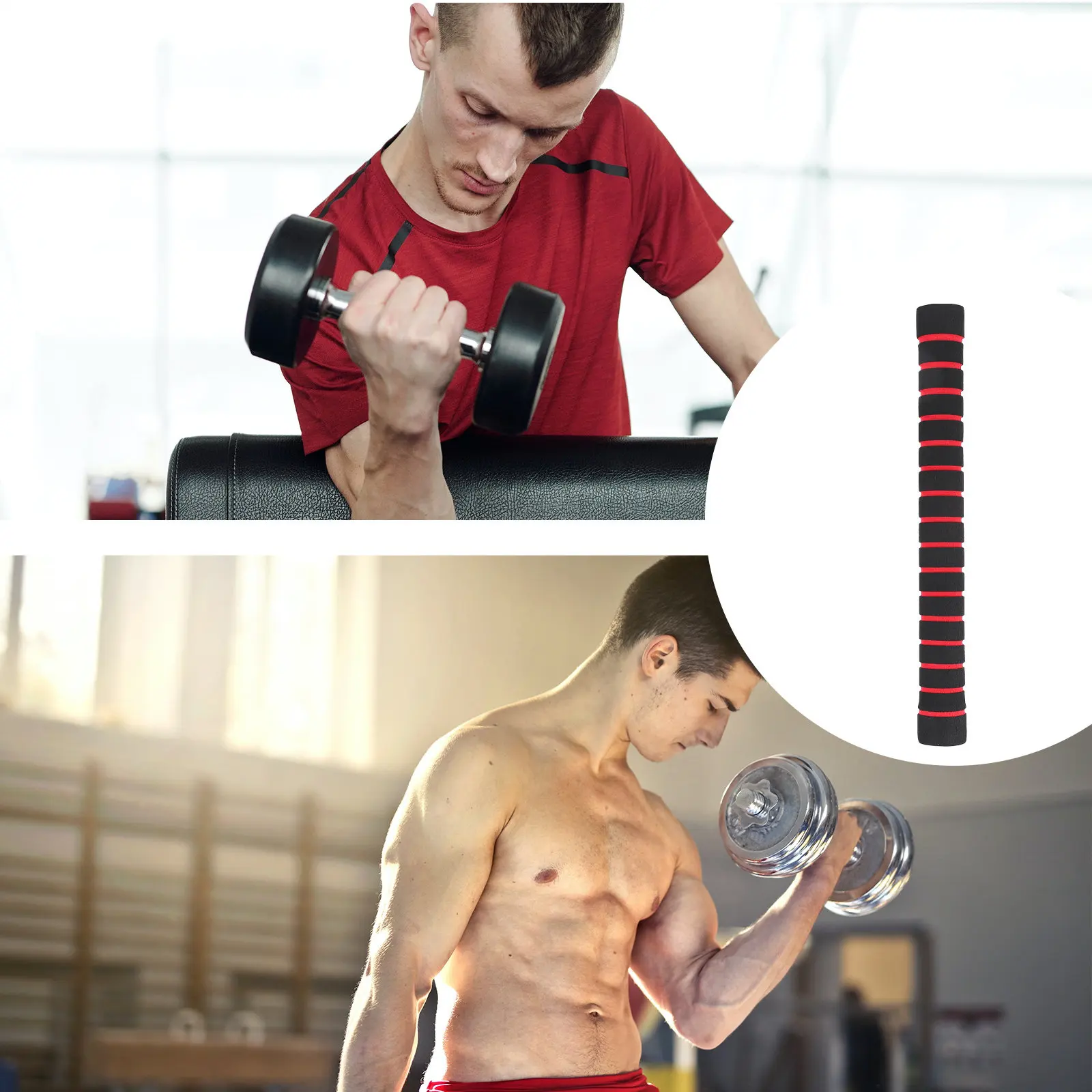 Stainless Steel Dumbbell Connector Rod Non Slip Secure Fit for Home Gym Strength Training Dumbbell Accessories Barbell Connector